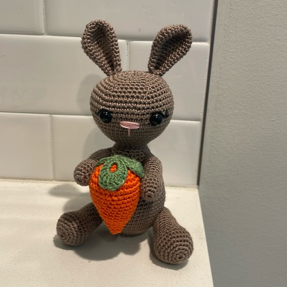 Hand Crafted Other - Handcrafted Spring Easter Bunny Rabbit Holiday Decor Amigurui Crochet